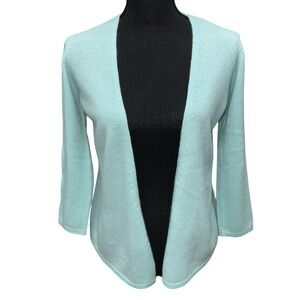 J. McLaughlin Open Front Flyaway 100% Cashmere Cardigan Sweater Size XS Soft